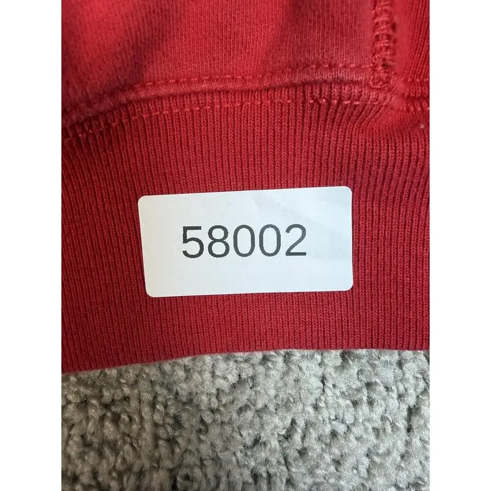 Polo Ralph Lauren Sweater Mens L Red 1/4 Zip Mock Neck Cotton Acrylic Pullover